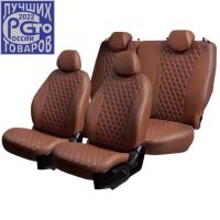Чехлы Премиум Экокожа Байрон Ромб на Hyundai Accent 1999-2011 г.в.