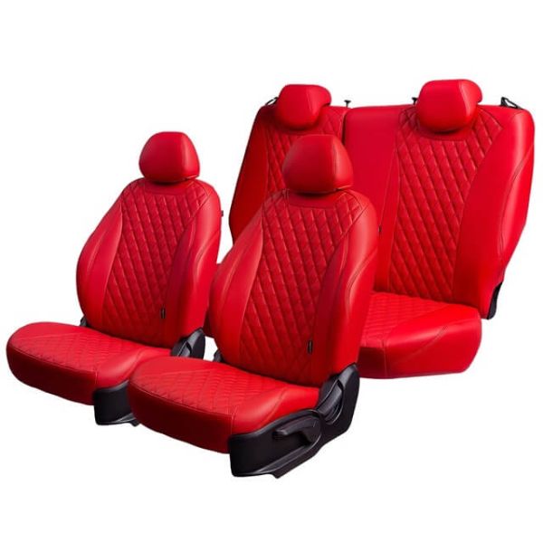 Чехлы Премиум Экокожа Байрон Ромб на Hyundai Accent 1999-2011 г.в.