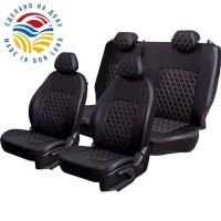 Чехлы Экокожа Турин Ромб на Chevrolet Rezzo